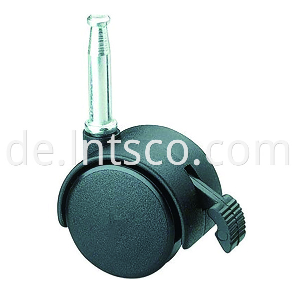 Furniture Stem Brake Casters with Nylon Wheels